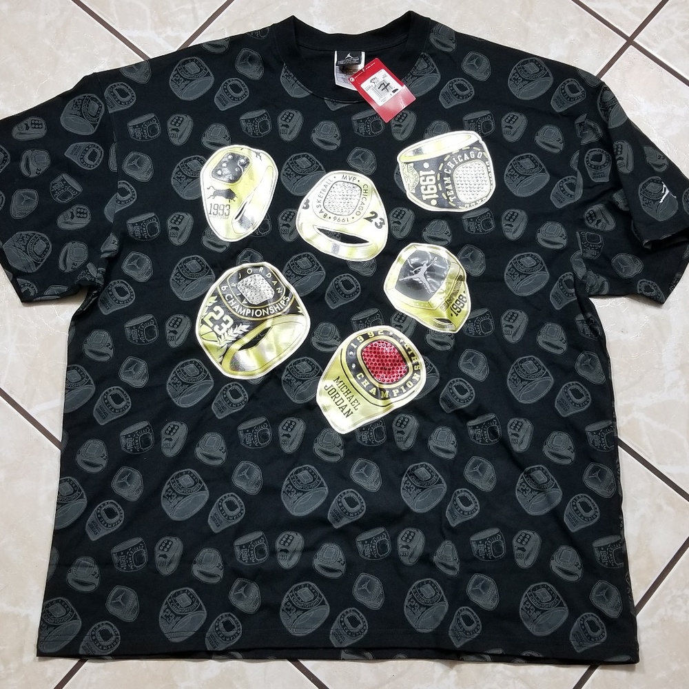 Jordan 6 rings NBA Championship Shirt Black